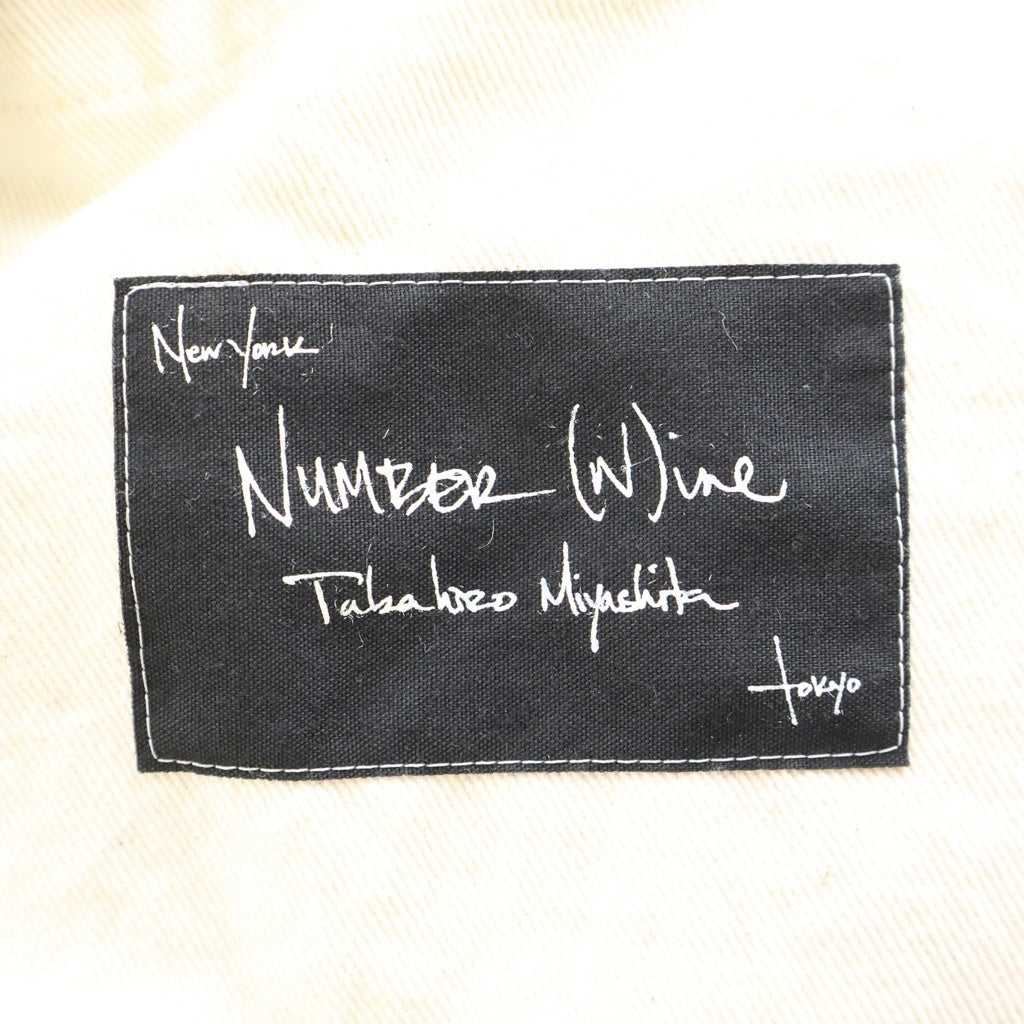 NUMBER (N)INE(ナンバーナイン) 09AW A CLOSED FEELING期 裏地シルク 装飾ウールポンチョ クルミボタン付き ブラウン F09-NJ023
