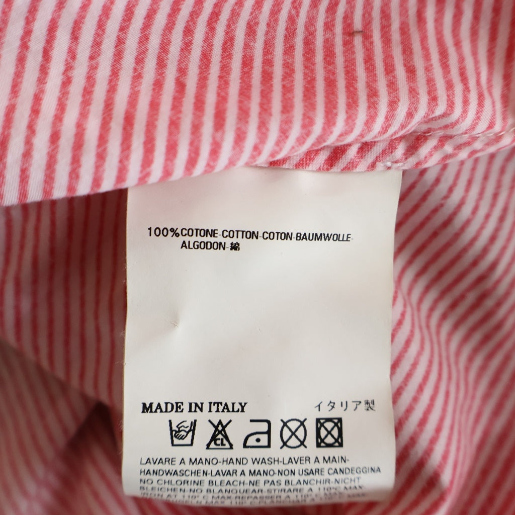 Maison Martin Margiela(メゾンマルタンマルジェラ) 08SS ここのえ期 ストライプ柄 グラデーションデザイン 長袖シャツ ピンク/ホワイト 30DL077