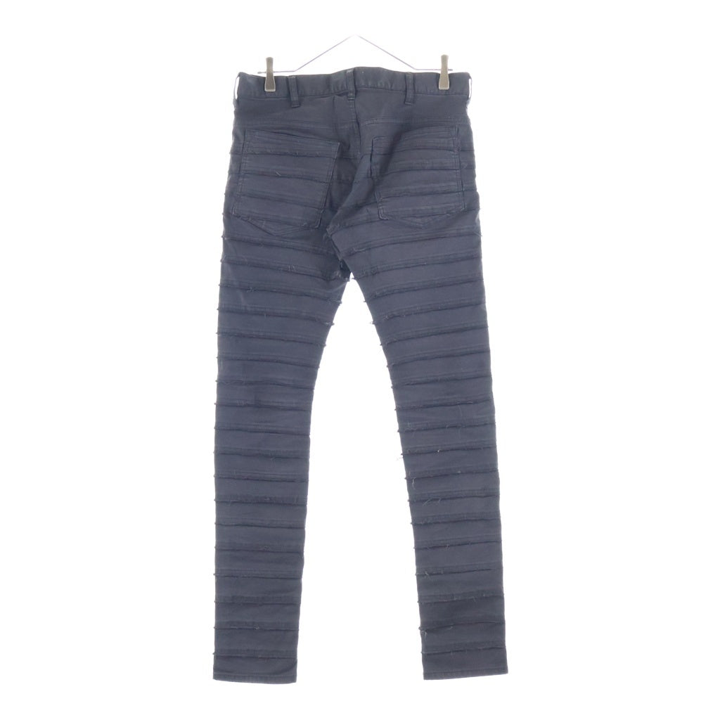 UNDERCOVERISM(アンダーカバイズム) 13AW ナトミッククチュール期 ハギパンツ クラッシュ加工スリムパンツ ブラック L4504-2