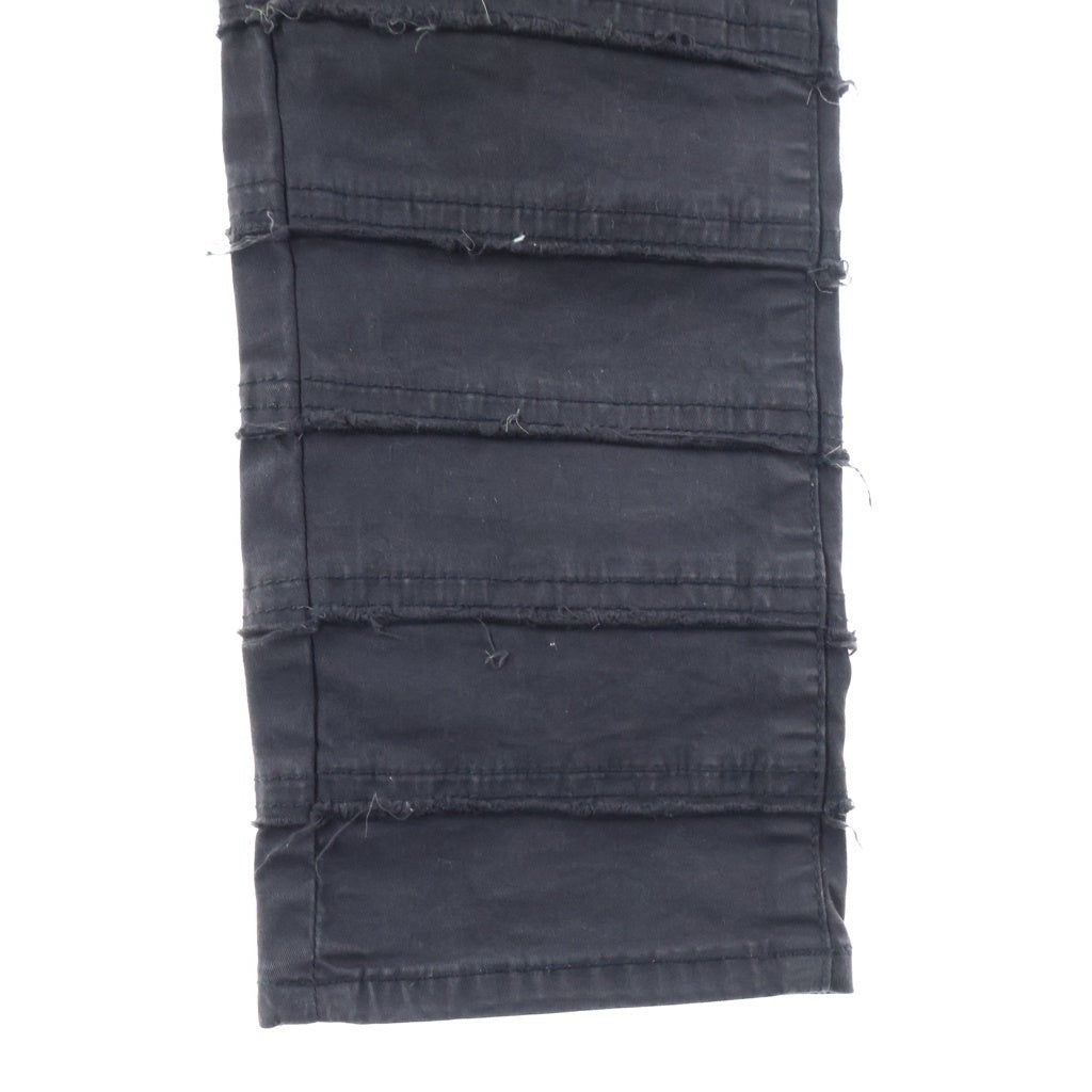 UNDERCOVERISM(アンダーカバイズム) 13AW ナトミッククチュール期 ハギパンツ クラッシュ加工スリムパンツ ブラック L4504-2