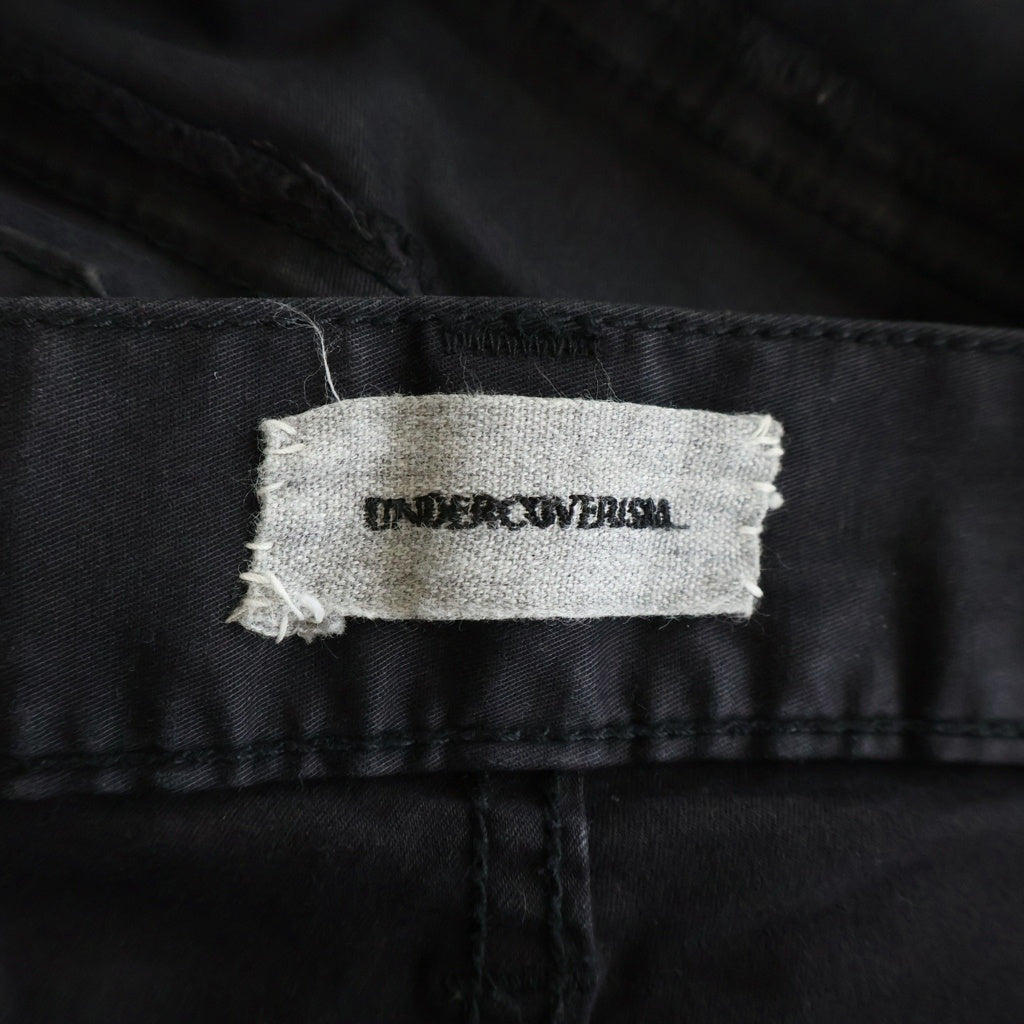 UNDERCOVERISM(アンダーカバイズム) 13AW ナトミッククチュール期 ハギパンツ クラッシュ加工スリムパンツ ブラック L4504-2