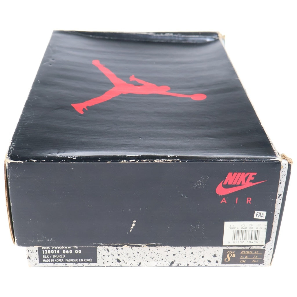NIKE(ナイキ) 【1992年製 観賞用】AIR JORDAN 7 OG RAPTORS 130014-060 エアジョーダン7 ラプターズ ハイカットスニーカー ブラック/レッド US8.5/26.5cm