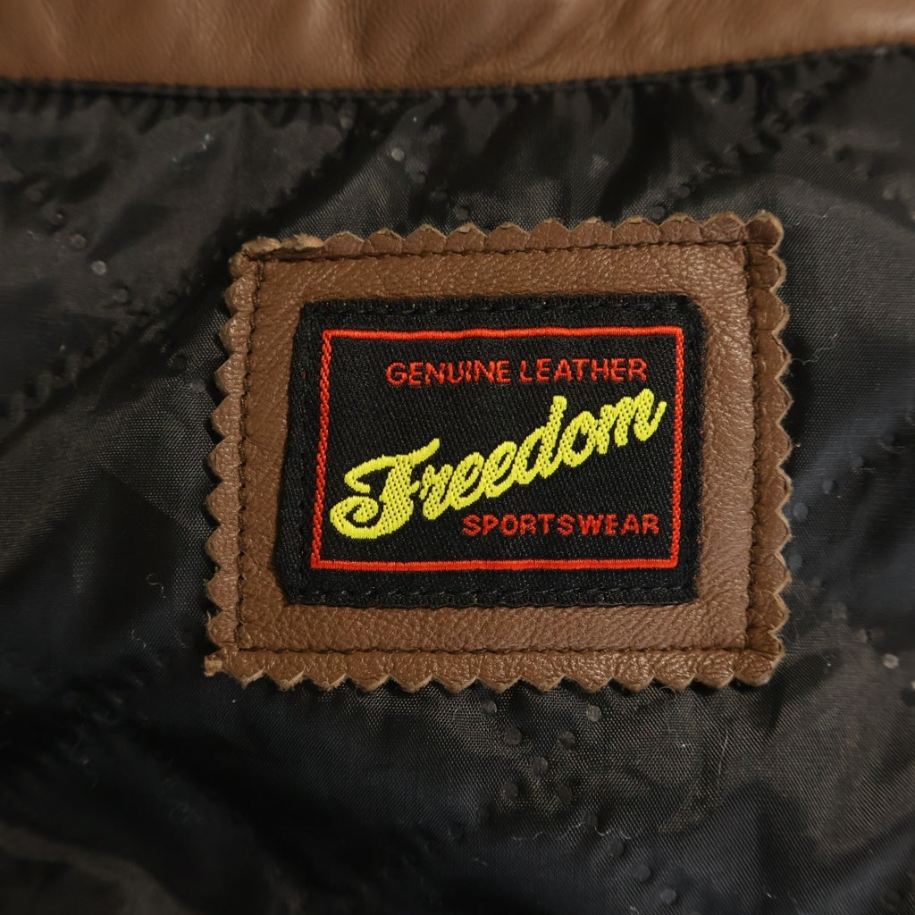 FREEDOM(フリーダム) ラムレザー レザーコーチジャケット ブラウン