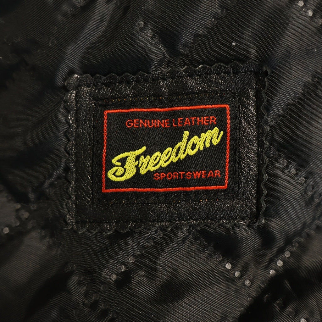 FREEDOM(フリーダム) ラムレザー レザーコーチジャケット ブラック
