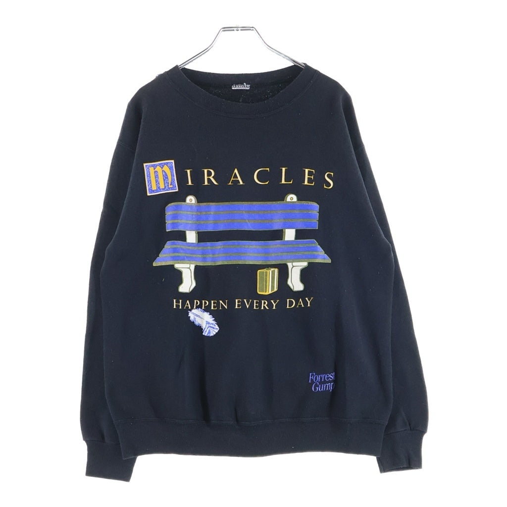 VINTAGE(ヴィンテージ) 90's FORREST GUMP フォレストガンプ プリントロゴ スウェットクルーネックシャツ トレーナー ブラック