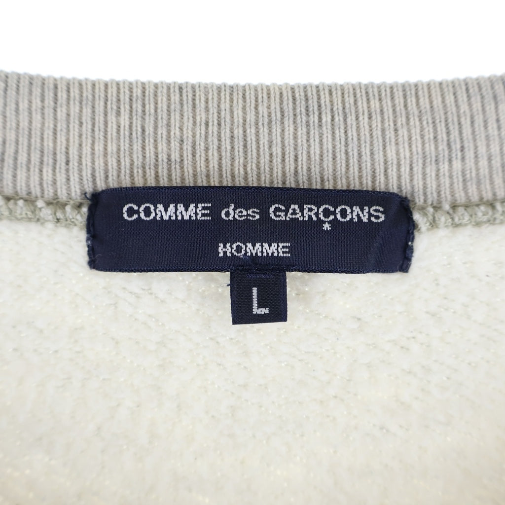 COMME des GARCONS HOMME(コムデギャルソンオム) マルチパッチワーク スウェットクルーネックシャツ トレーナー 裏起毛 グレー HJ-T004 AD2022
