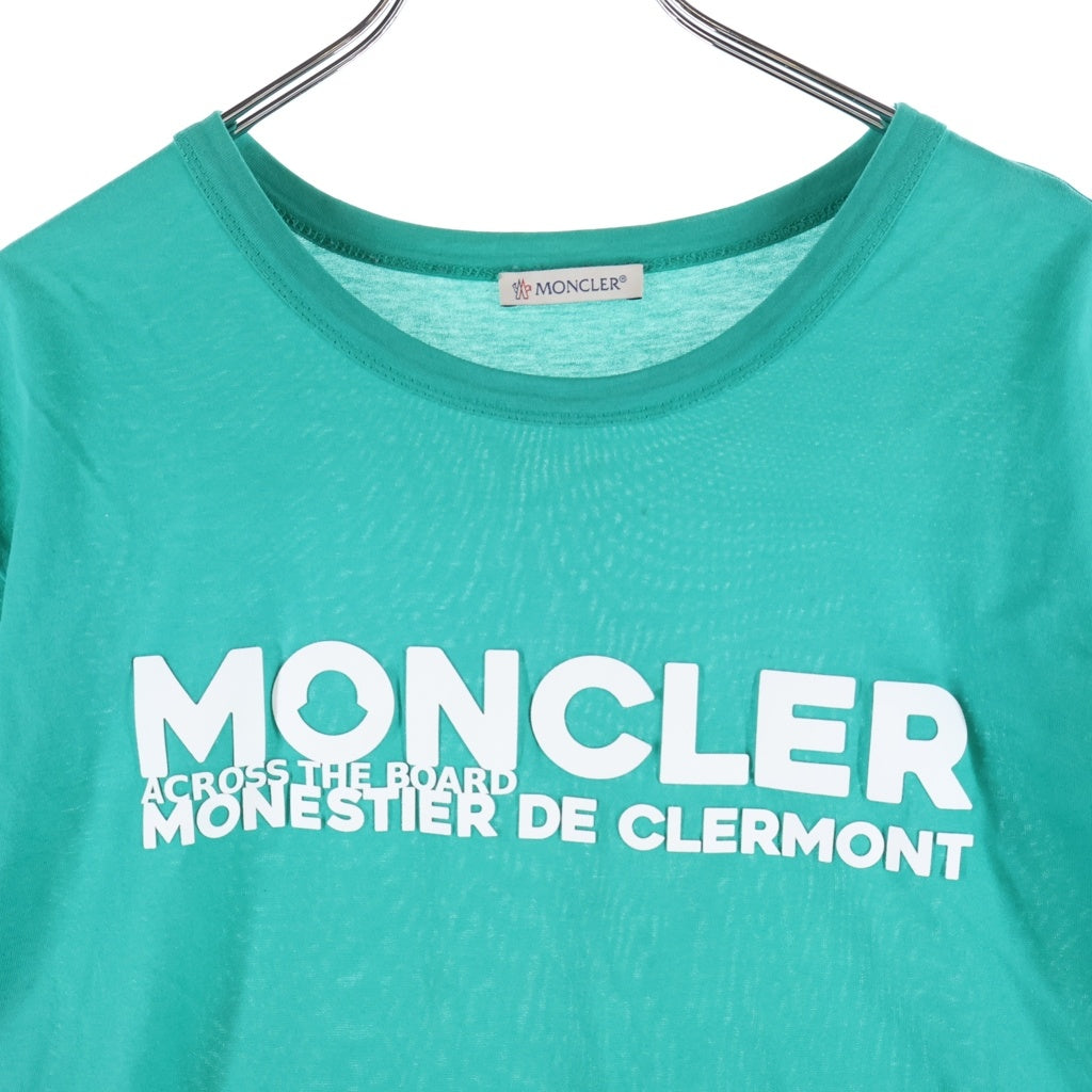 MONCLER(モンクレール) MAGLIA T-SHIRT ラバーロゴ 半袖Tシャツ カットソー グリーン G10918C7D910