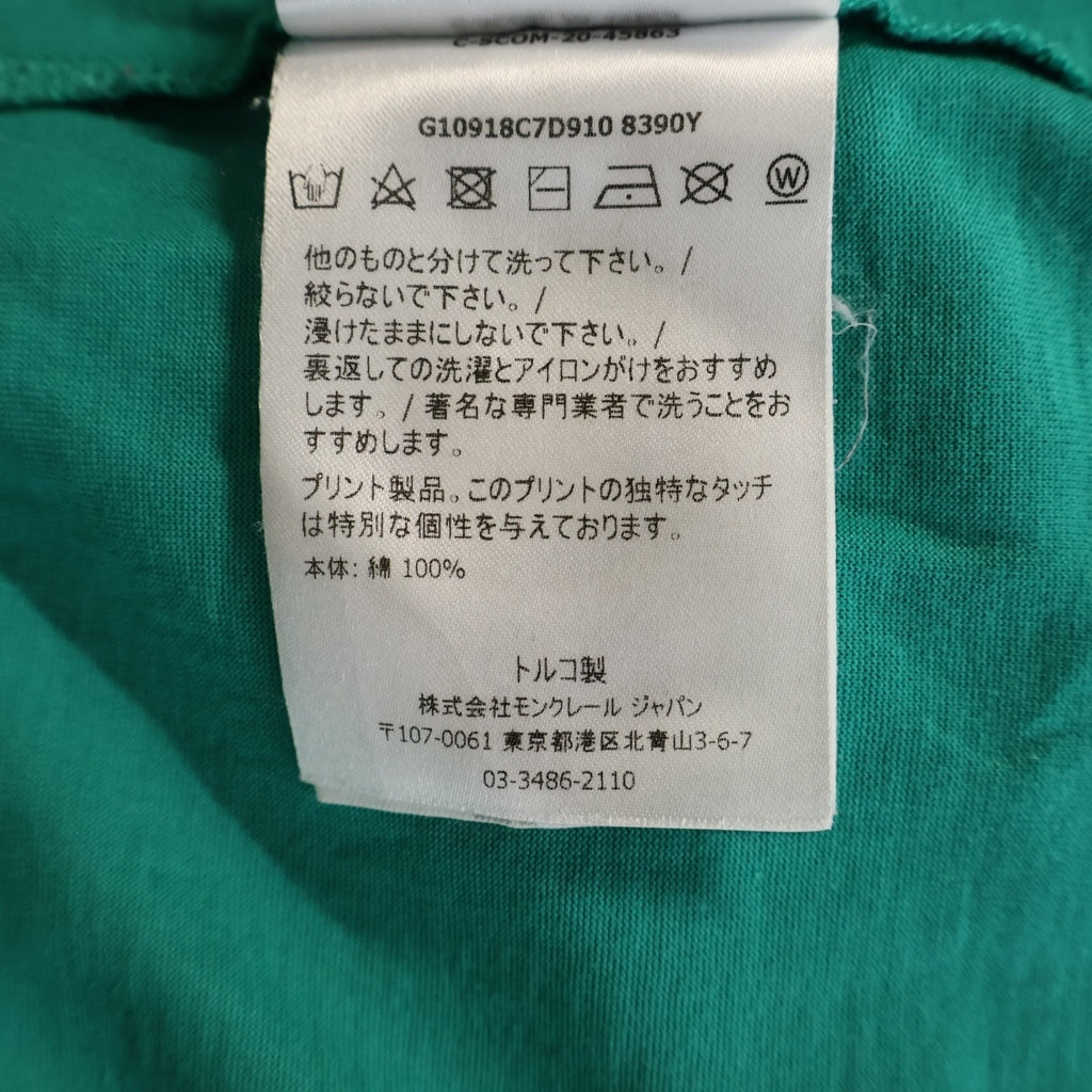 MONCLER(モンクレール) MAGLIA T-SHIRT ラバーロゴ 半袖Tシャツ カットソー グリーン G10918C7D910