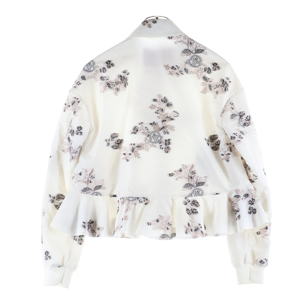 MONCLER(モンクレール) ジップアップジャケット ホワイト フラワーモチーフ レディース D11934513605