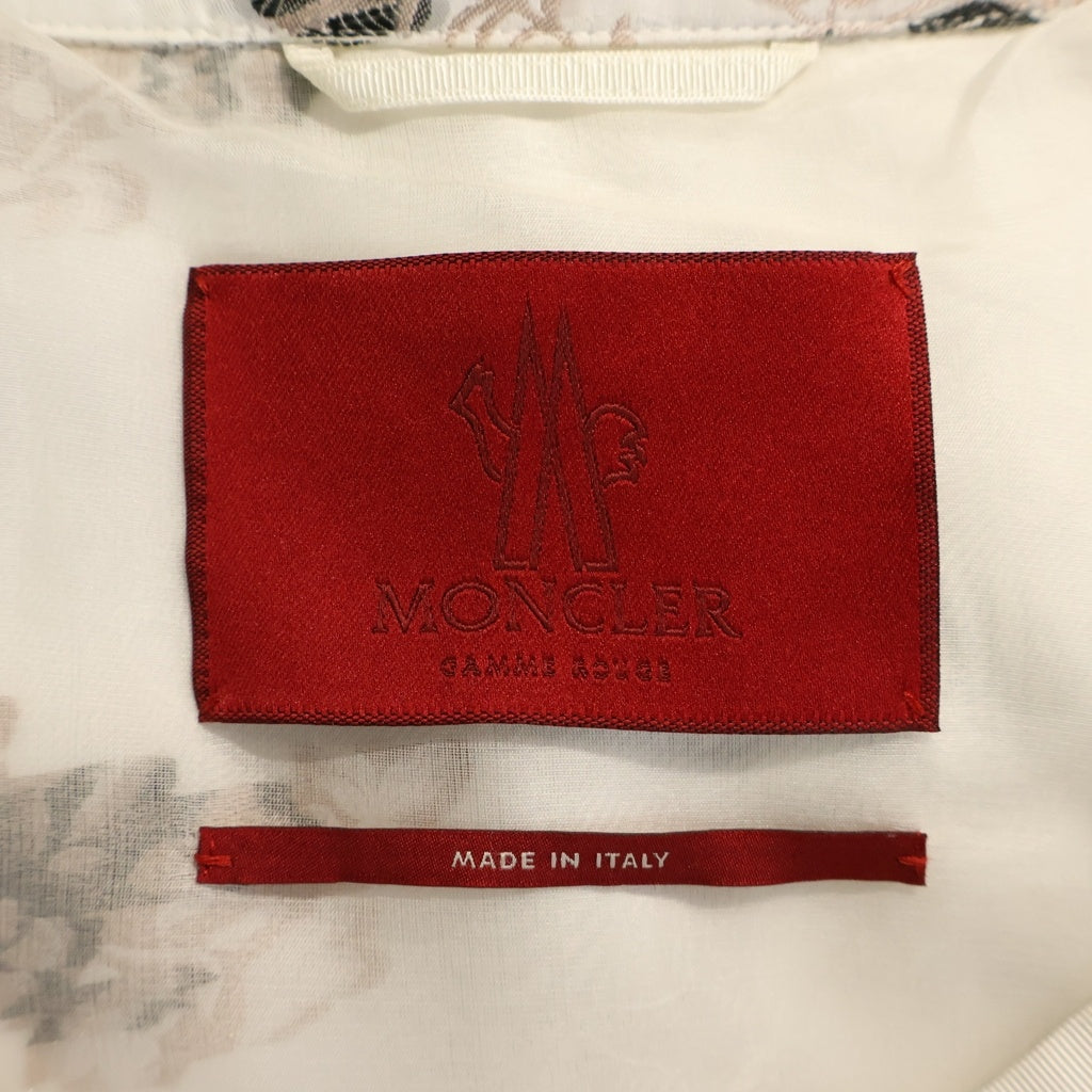 MONCLER(モンクレール) ジップアップジャケット ホワイト フラワーモチーフ レディース D11934513605