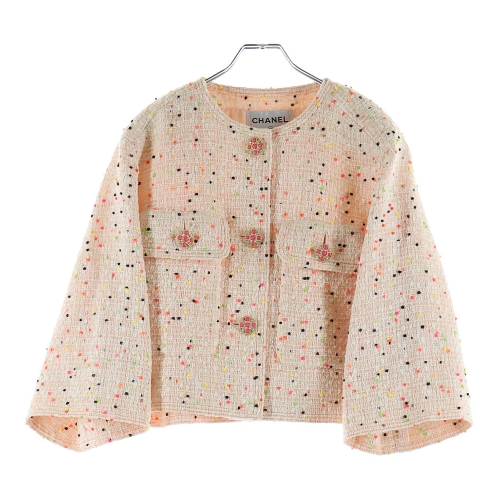 CHANEL(シャネル) ドット ツイードジャケット ピンク レディース P61320V46591