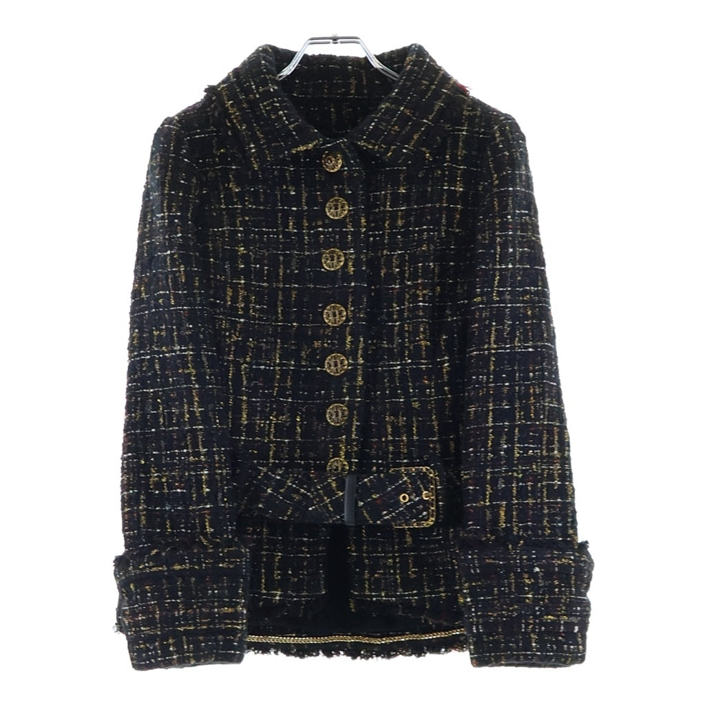 CHANEL(シャネル) グリポア P61コレクション ウール ジャケット ブラック/ゴールド レディース P61743V47084