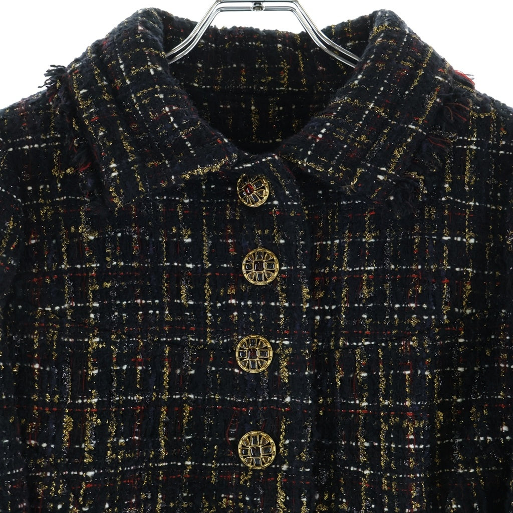 CHANEL(シャネル) グリポア P61コレクション ウール ジャケット ブラック/ゴールド レディース P61743V47084