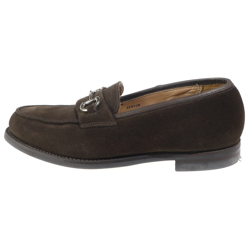 Crockett&Jones(クロケットアンドジョーンズ) FENTON フェントン スエードレザー ホースビット ローカットシューズ ローファー ブラウン 20310A