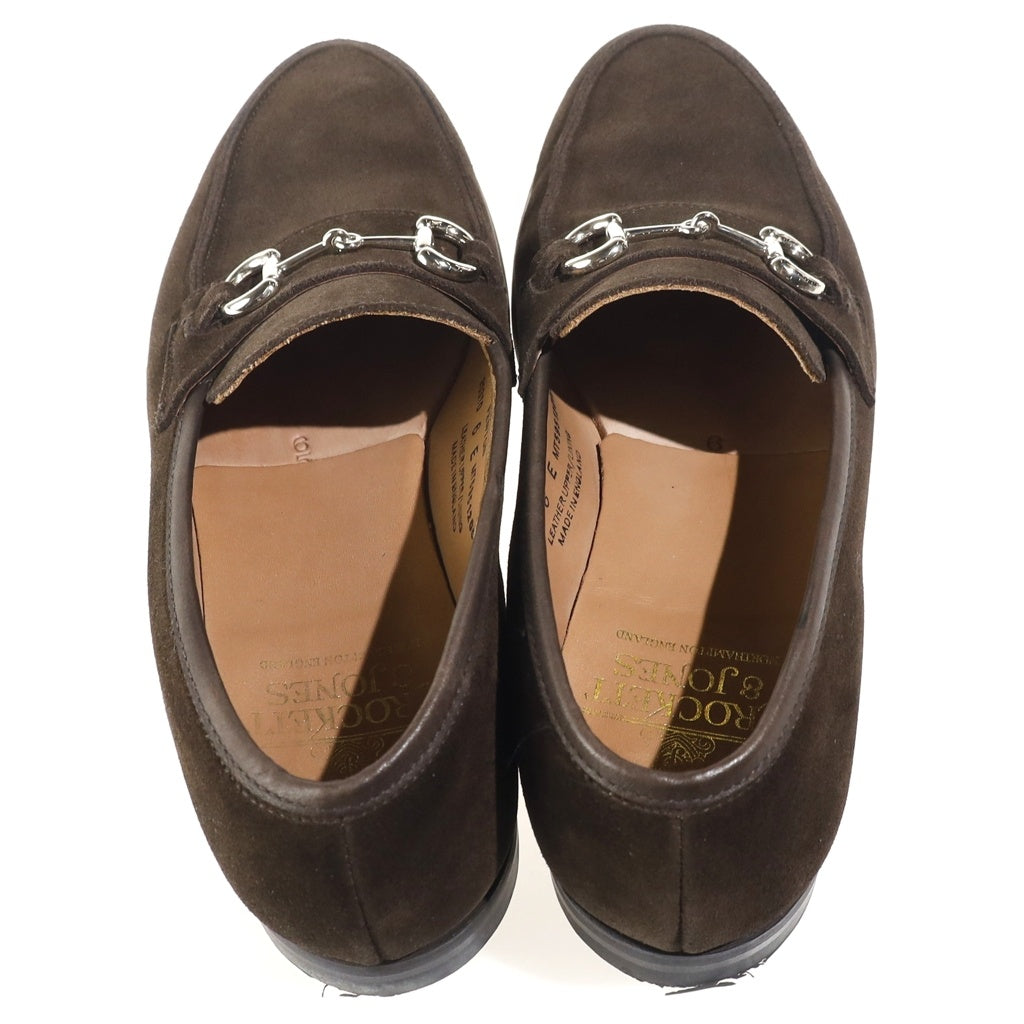 Crockett&Jones(クロケットアンドジョーンズ) FENTON フェントン スエードレザー ホースビット ローカットシューズ ローファー ブラウン 20310A