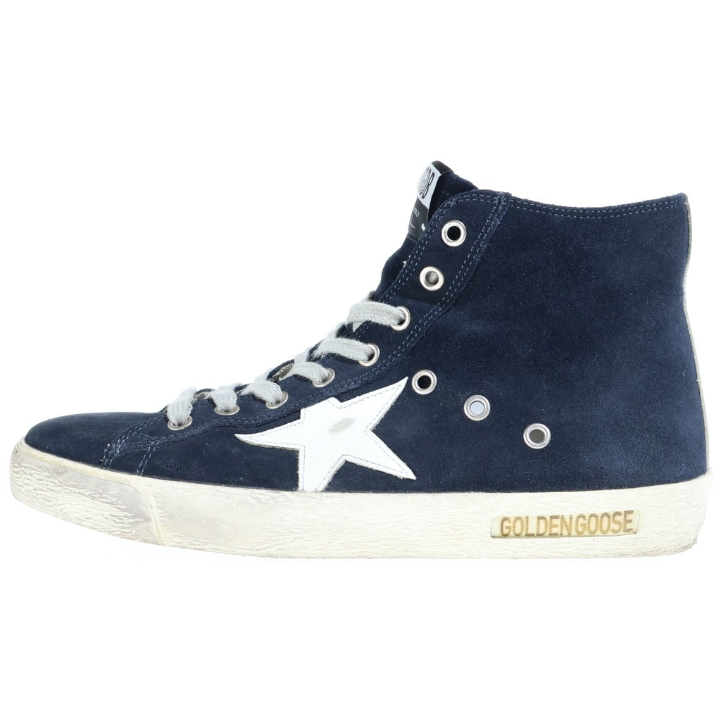 GOLDEN GOOSE DELUXE BRAND(ゴールデングースデラックスブランド) FRANCY フランシー ハイカットスニーカー シューズ スエード ブラック GMF00113.F000322.50517