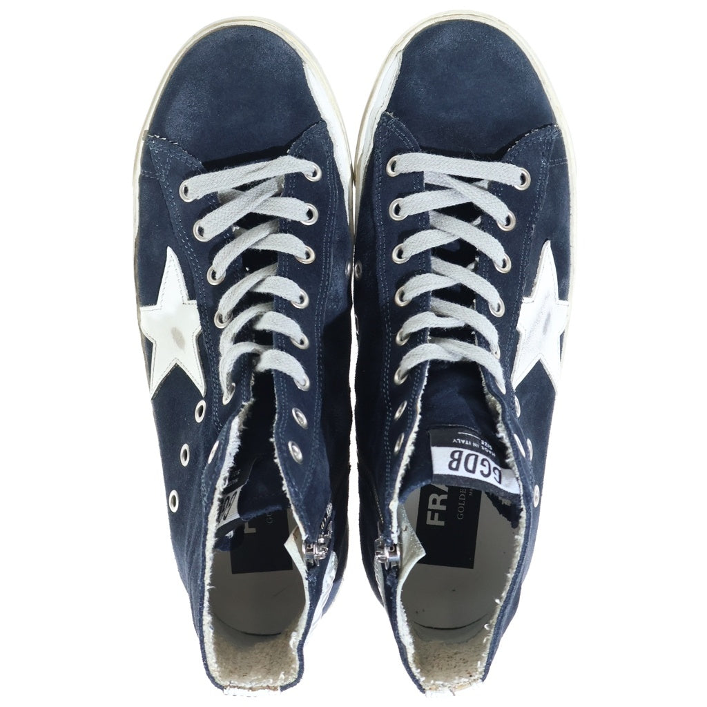 GOLDEN GOOSE DELUXE BRAND(ゴールデングースデラックスブランド) FRANCY フランシー ハイカットスニーカー シューズ スエード ブラック GMF00113.F000322.50517