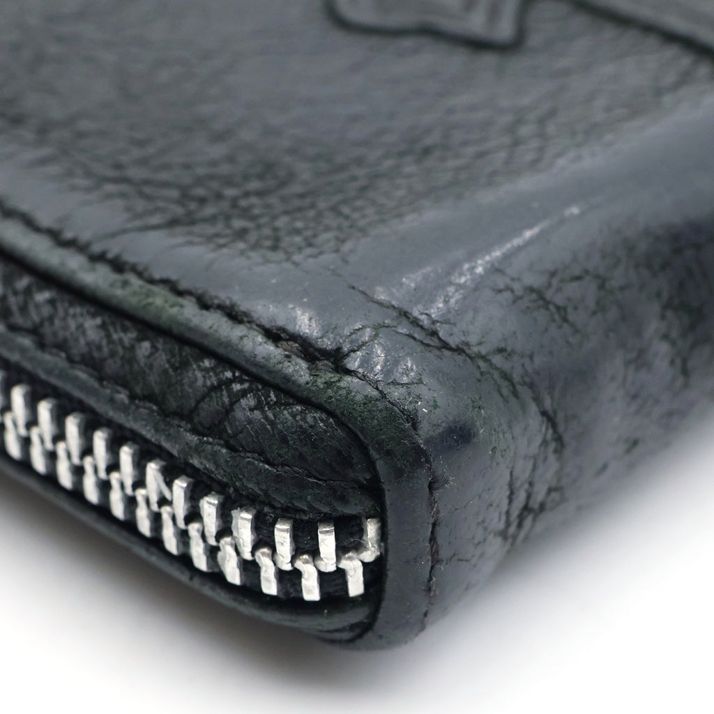 CHROME HEARTS(クロムハーツ) REC F ZIP 3クロス ラウンドジップレザーウォレット 財布 ブラック