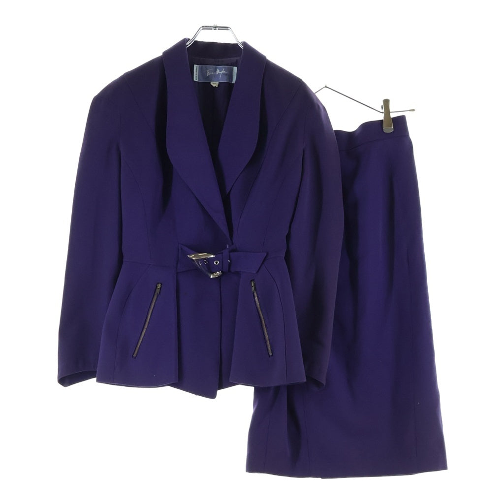 NO BRAND(ノーブランド) THIERRY MUGLER(ティエリー ミュグレー) ジャケット スカート セットアップ パープル 137D184 レディース