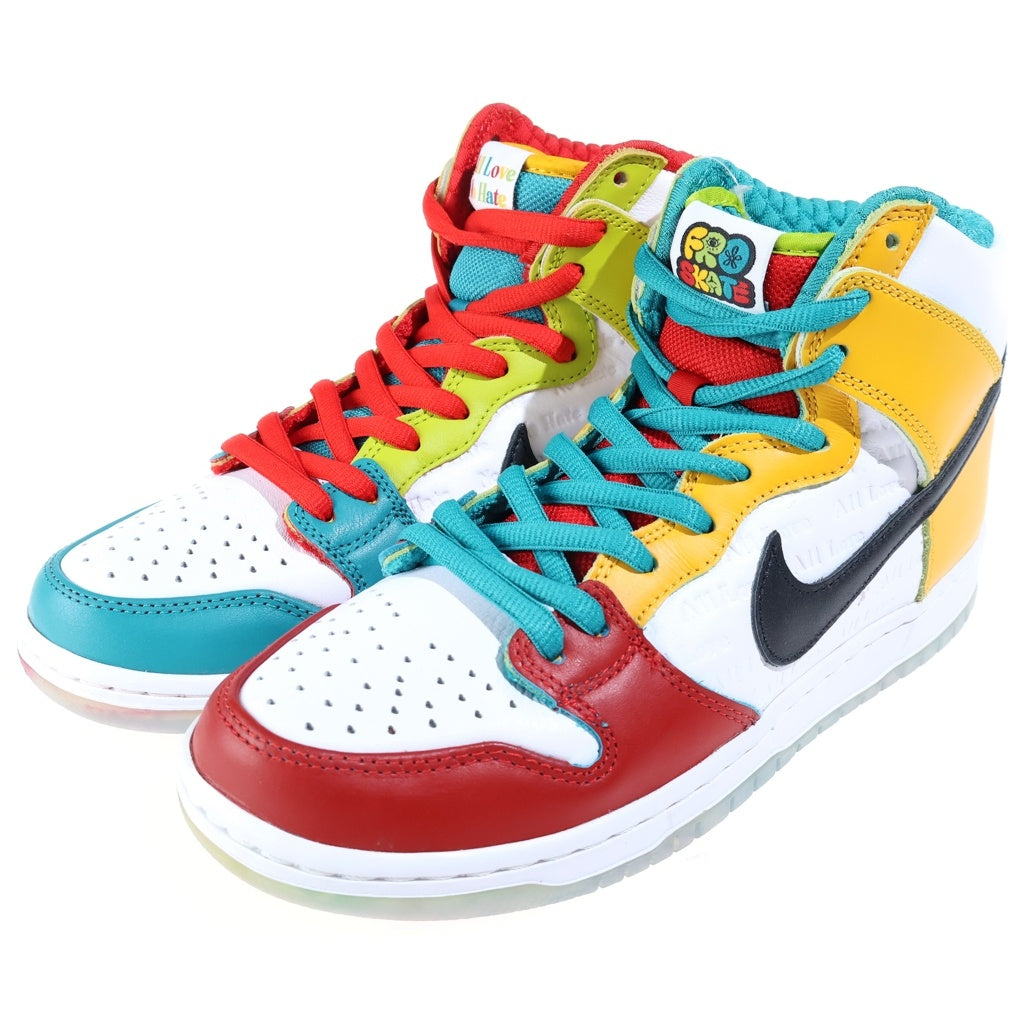 NIKE SB(ナイキエスビー) ×FROSKATE DUNK HIGH PRO QS All LOVE フロスケート ダンク ハイカットスニーカー マルチカラー US9/27cm DH7778-100