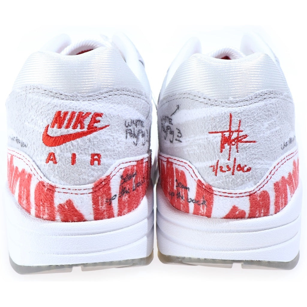 NIKE(ナイキ) AIR MAX 1 TINKER HATFIELD SKETCH TO SHELF エアマックス1 ティンカーハットフィールド スケッチトゥシェル ローカットスニーカー ホワイト/レッド US9.5/27.5cm CJ4286-101