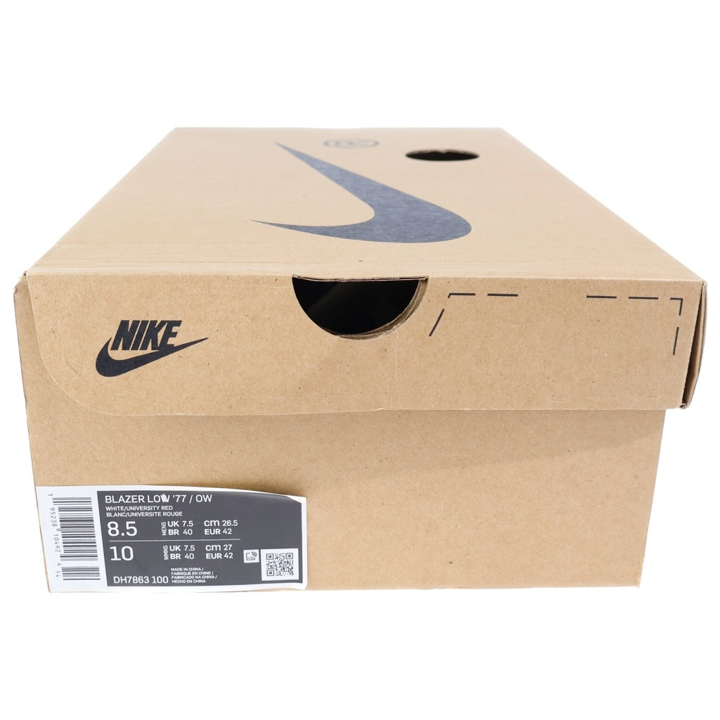 NIKE(ナイキ) ×OFF WHITE BLAZER LOW '77 オフホワイト ブレーザー ローカットスニーカー ホワイト US8.5/26.5cm DH7863-100