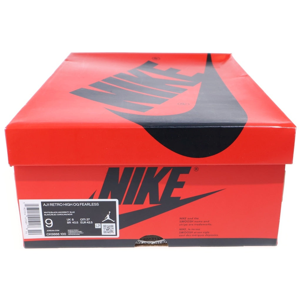 NIKE(ナイキ) AIR JORDAN1 HIGH OG FEARLESS エアジョーダン1 フィアレス ハイカットスニーカー ホワイト/レッド/ライトブルー US9/27cm CK5666-100
