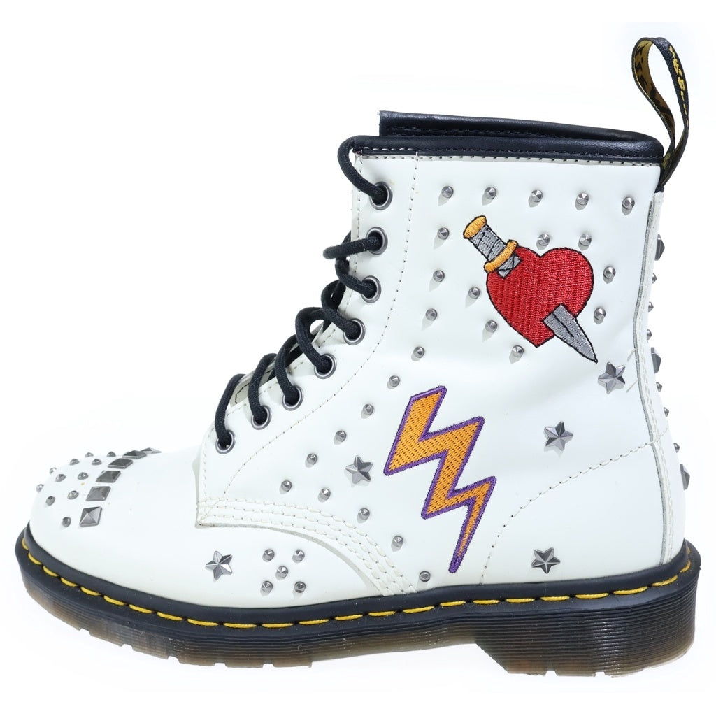 Dr.Martens(ドクターマーチン) ORIGINALS BOOTS 刺繍 オリジナルブーツ 8ホール ホワイト #UK7 1460 R24207100