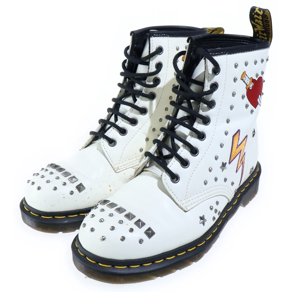 Dr.Martens(ドクターマーチン) ORIGINALS BOOTS 刺繍 オリジナルブーツ 8ホール ホワイト #UK7 1460 R24207100