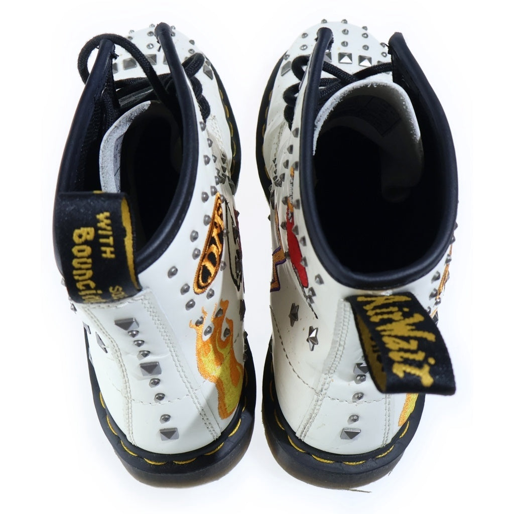 Dr.Martens(ドクターマーチン) ORIGINALS BOOTS 刺繍 オリジナルブーツ 8ホール ホワイト #UK7 1460 R24207100