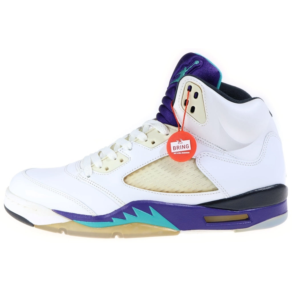 NIKE(ナイキ) 【2013年製 観賞用】AIR JORDAN 5 RETRO GRAPE エアジョーダン5 グレープ ハイカットスニーカー ホワイト/パープル US10.5/28.5cm 136027-108