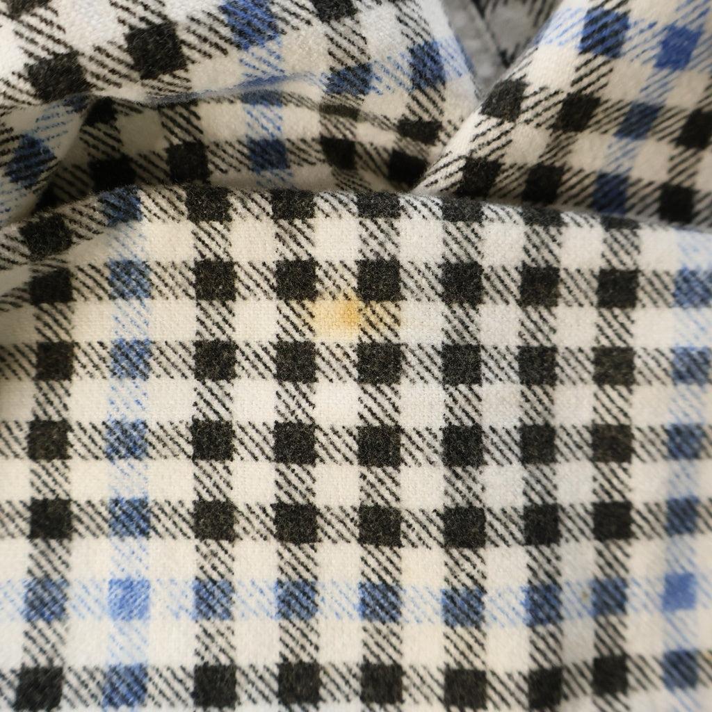 UNDERCOVERISM(アンダーカバイズム) 03SS ×FRAGMENT DESIGN SCAB期 クラッシュ加工 チェック柄 長袖シャツ ホワイト/ブラック V804