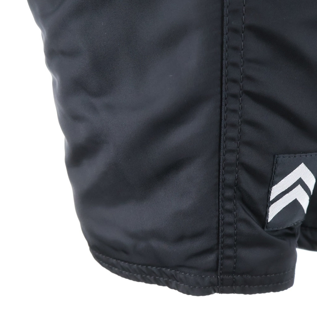 NEIGHBORHOOD(ネイバーフッド) 06AW POLICE N-JKT 中綿入り/襟レザー ナイロン ポリスジャケット ブラック SPNH-JK-11