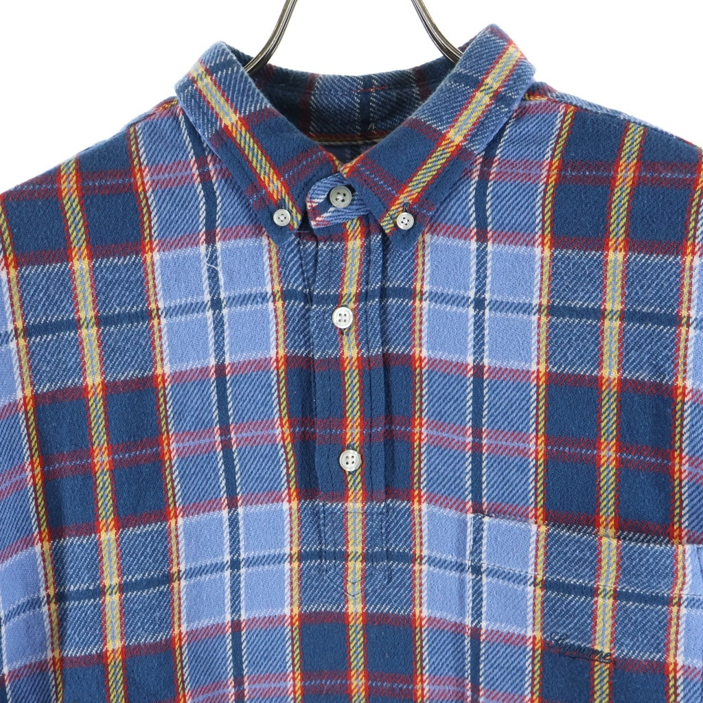 SUPREME(シュプリーム) 23SS Pullover Plaid Flannel Shirt プルオーバー フランネル長袖シャツ ブルー