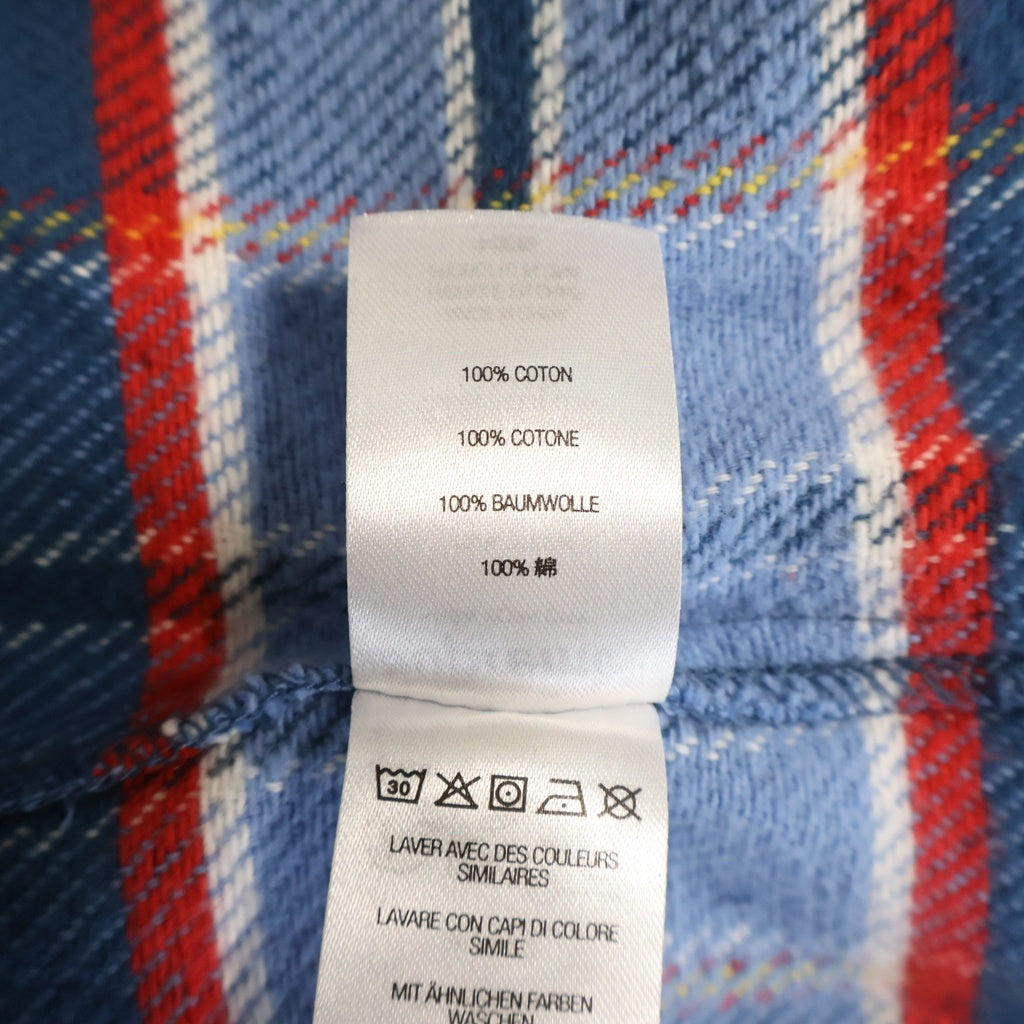 SUPREME(シュプリーム) 23SS Pullover Plaid Flannel Shirt プルオーバー フランネル長袖シャツ ブルー