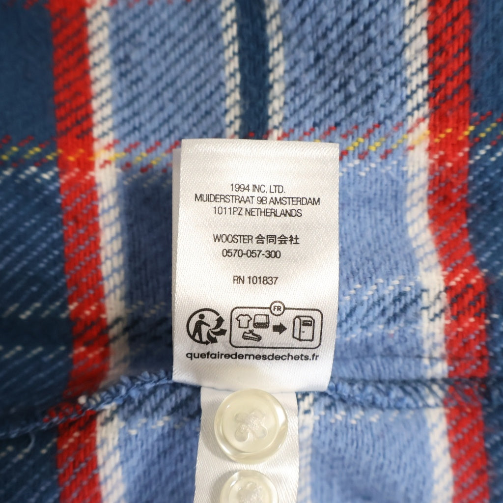 SUPREME(シュプリーム) 23SS Pullover Plaid Flannel Shirt プルオーバー フランネル長袖シャツ ブルー