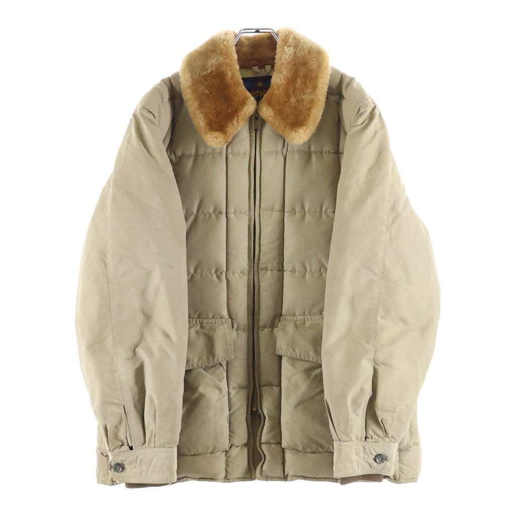 Eddie Bauer(エディバウワー) 60S VINATGE 襟ファー付き ダウンジャケット 日の出タグ ベージュ