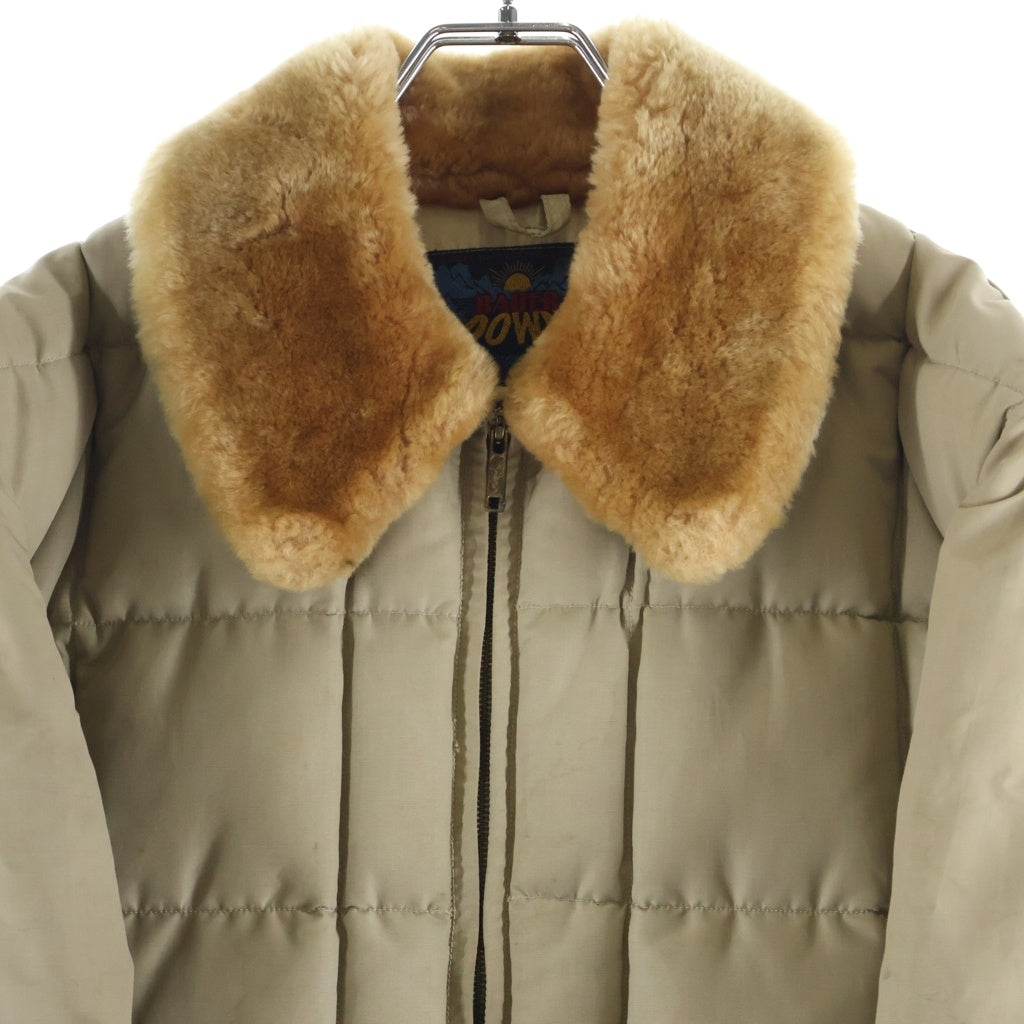 Eddie Bauer(エディバウワー) 60S VINATGE 襟ファー付き ダウンジャケット 日の出タグ ベージュ