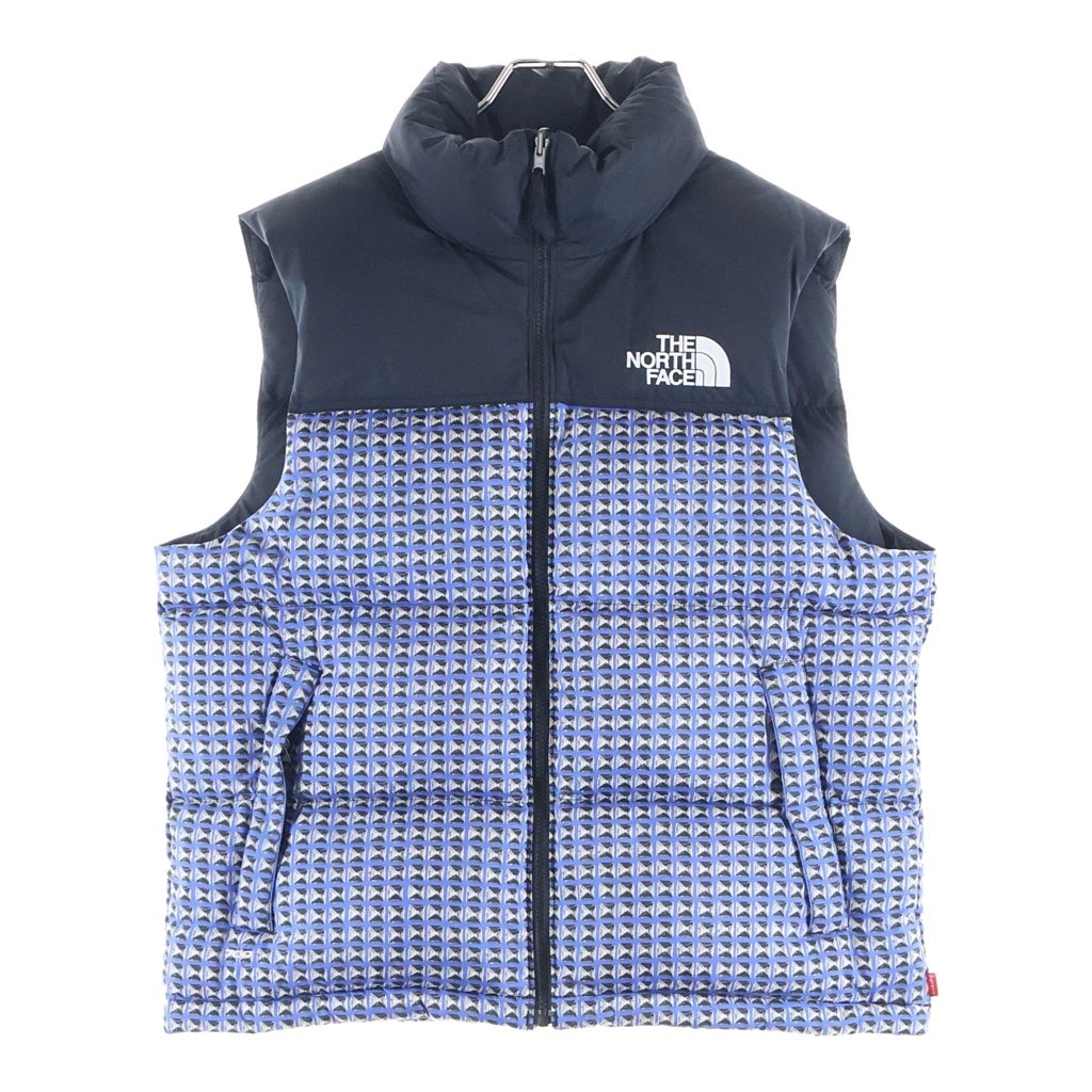 SUPREME(シュプリーム) 21SS ×THE NORTH FACE Studded Nuptse Vest ザノースフェイス スタッデッド ヌプシベスト ダウンベスト ブラック/ブルー ND42102I