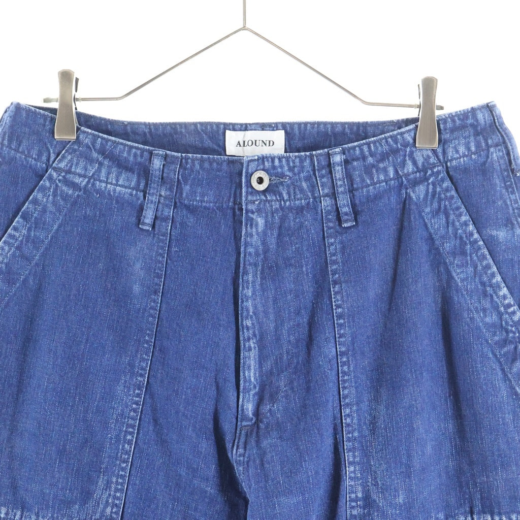 ALOUND(アラウンド) VENTILATION DENIM WORK PANTS ベンチレーションデニムワークパンツ ワイドジーンズ インディゴ