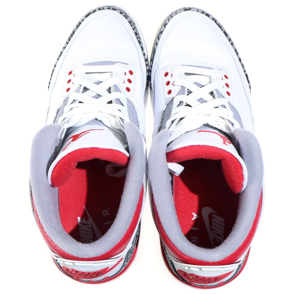 NIKE(ナイキ) AIR JORDAN 3 RETRO OG FIRE RED DN3707-160 エアジョーダン3 ファイヤーレッド ミッドカットスニーカー ホワイト/レッド US10/28cm
