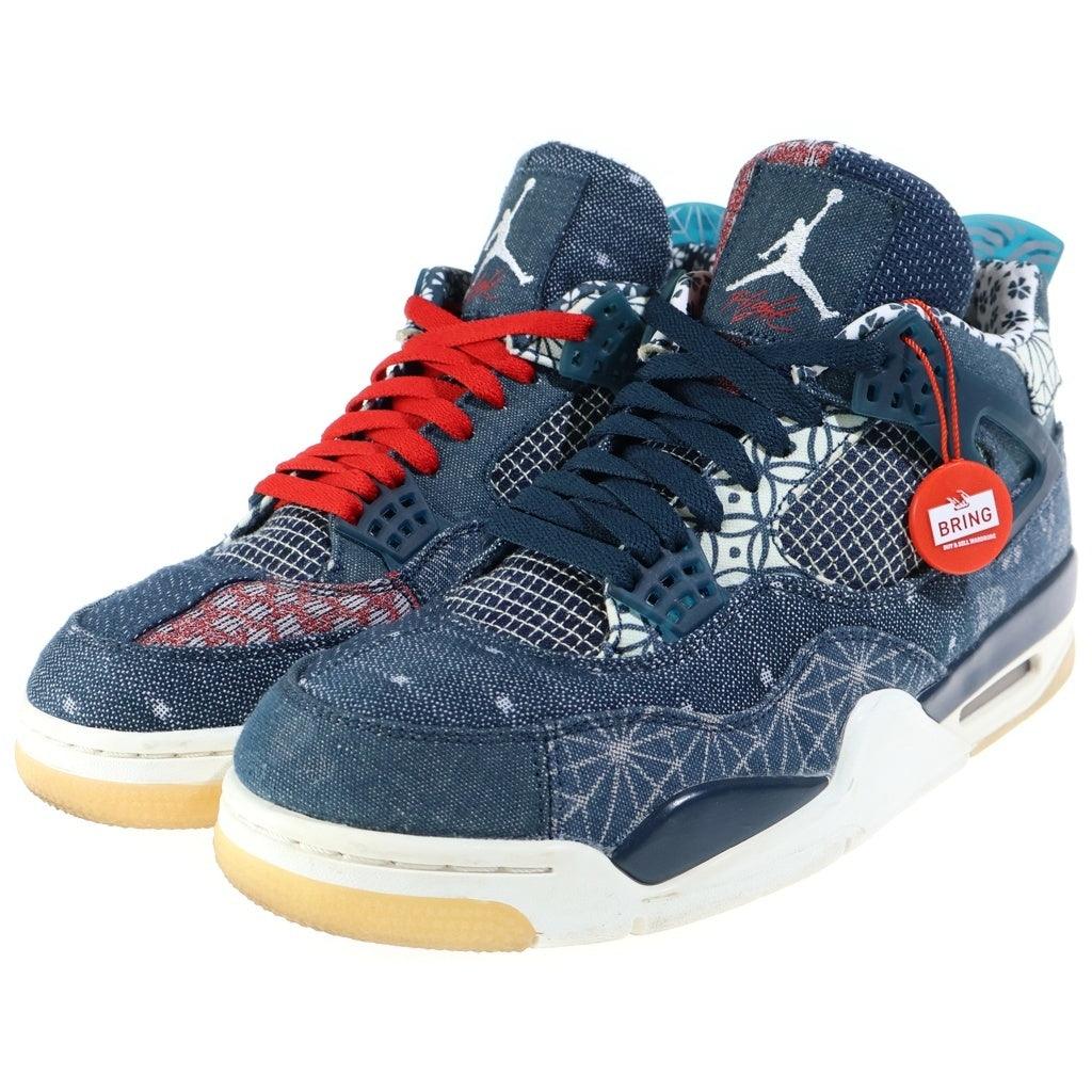 NIKE(ナイキ) AIR JORDAN 4 RETRO SE SASHIKO DEEP OCEAN エアジョーダン4 レトロ 刺し子 ディープオーシャン マルチカラー US10/28cm CW0898-400