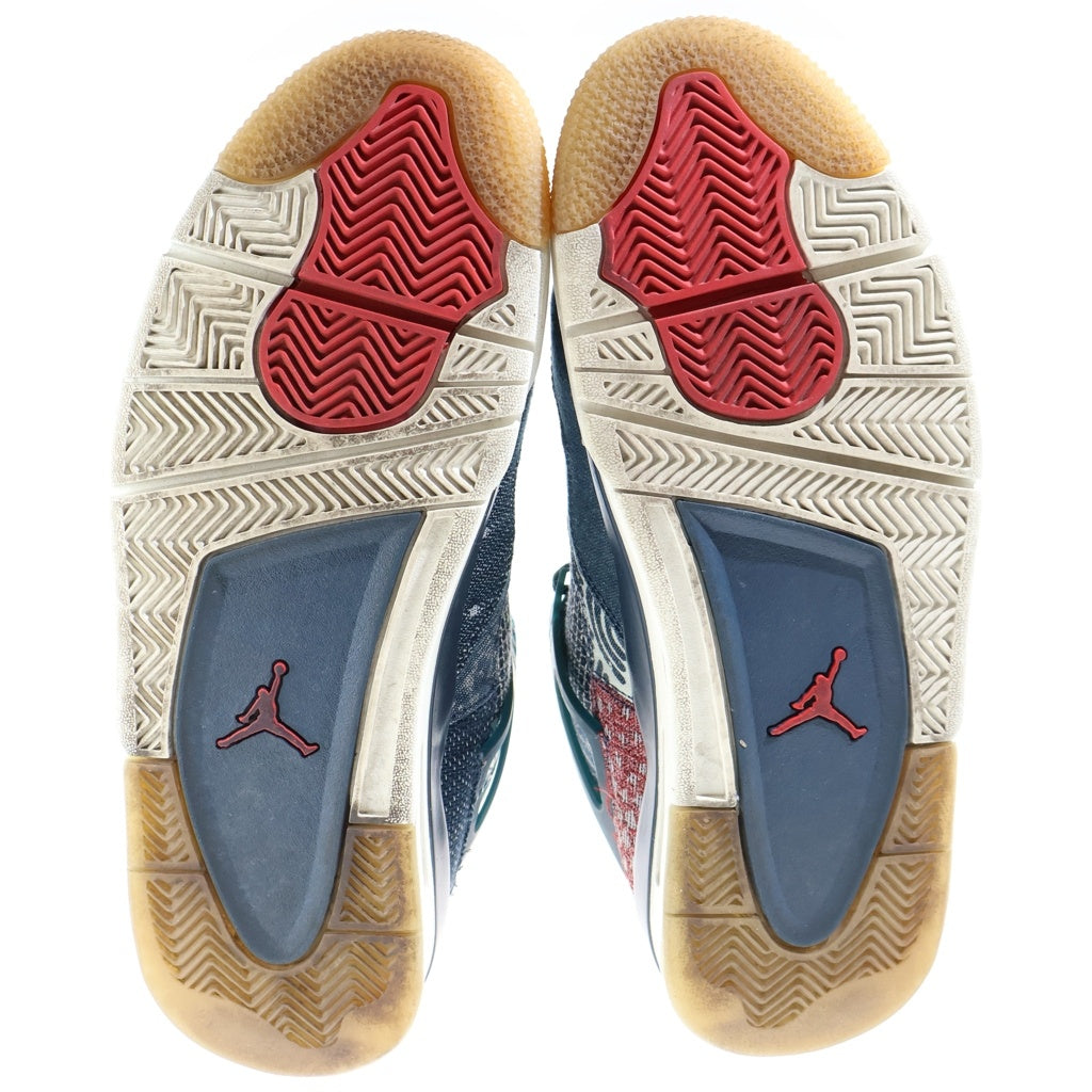 NIKE(ナイキ) AIR JORDAN 4 RETRO SE SASHIKO DEEP OCEAN エアジョーダン4 レトロ 刺し子 ディープオーシャン マルチカラー US10/28cm CW0898-400