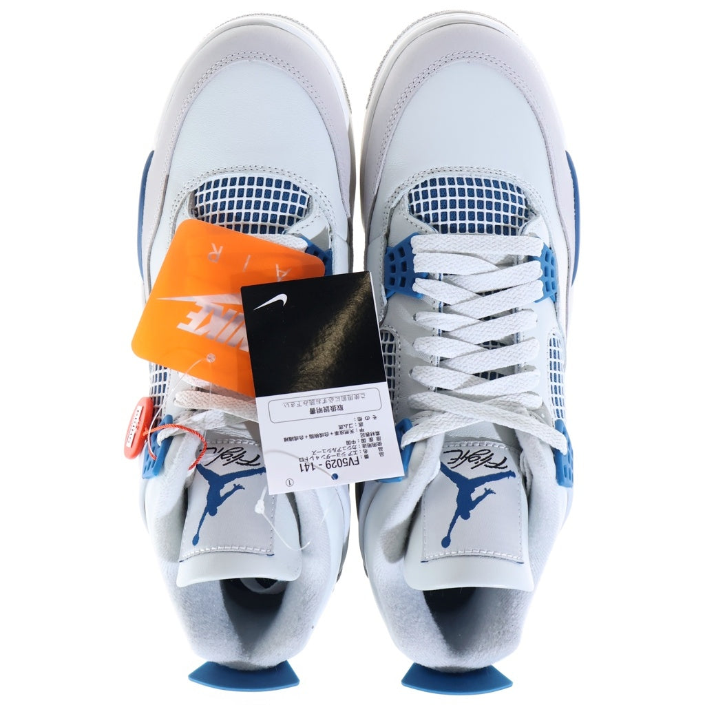 NIKE(ナイキ) AIR JORDAN 4 RETRO INDUSTRIAL BLUE FV5029-141 エアジョーダン4 レトロ インダストリアルブルー ハイカットスニーカー ホワイト/ブルー US10/28cm