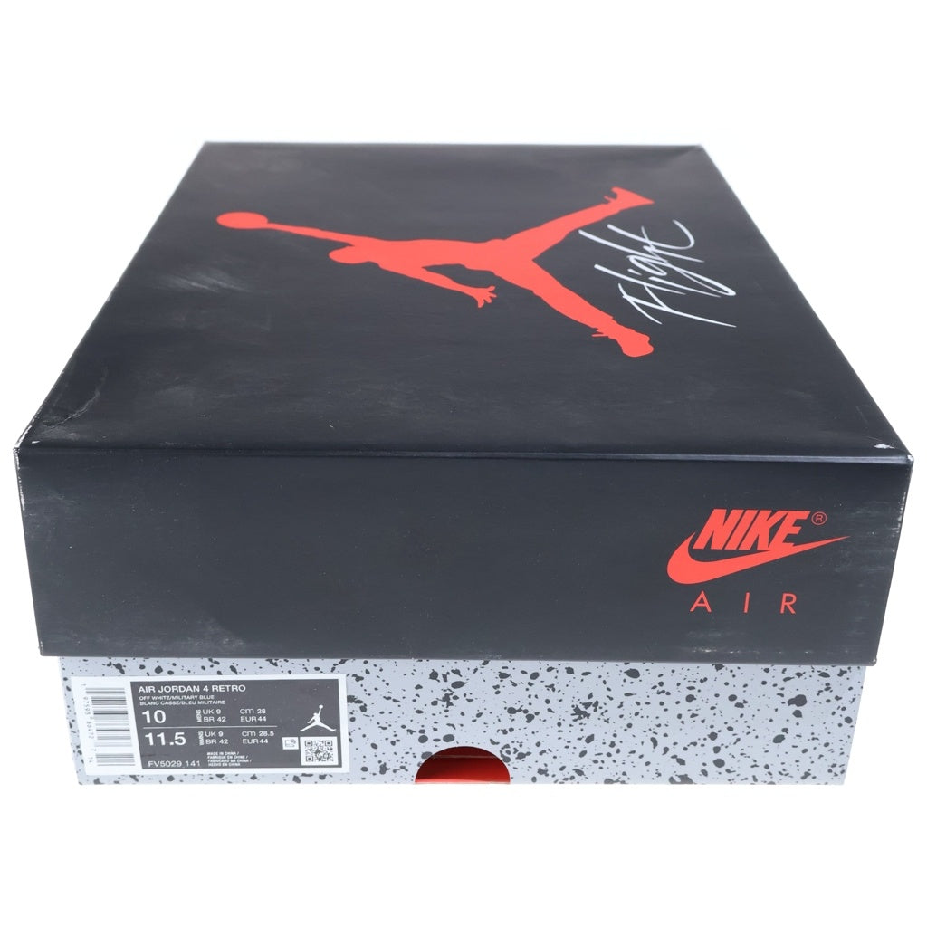 NIKE(ナイキ) AIR JORDAN 4 RETRO INDUSTRIAL BLUE FV5029-141 エアジョーダン4 レトロ インダストリアルブルー ハイカットスニーカー ホワイト/ブルー US10/28cm