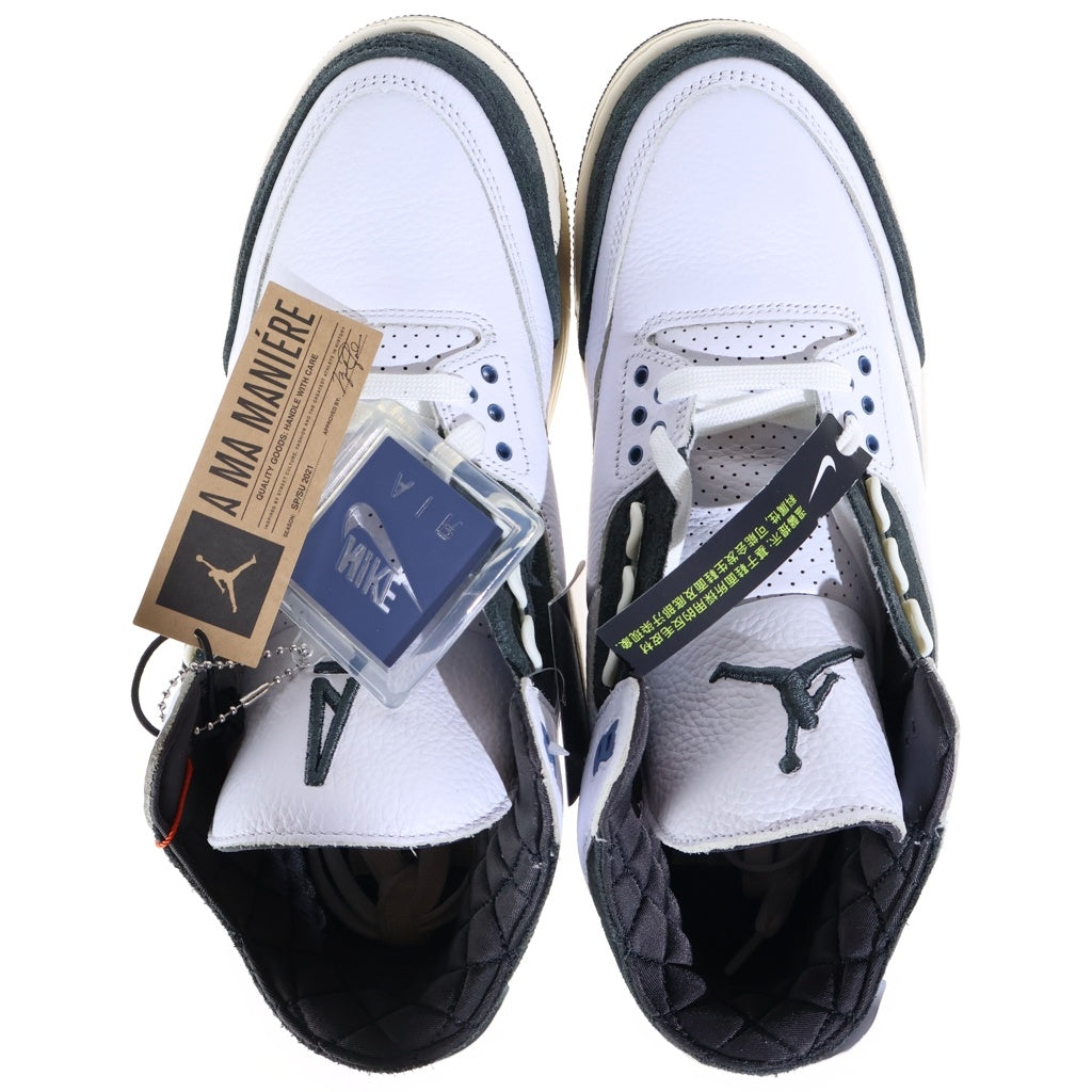 NIKE(ナイキ) ×A MA MANIERE AIR JORDAN 3 RETRO OG SP アママニエール エアジョーダン3 ハイカットスニーカー ホワイト/ブラック US10/28cm HV8571-100