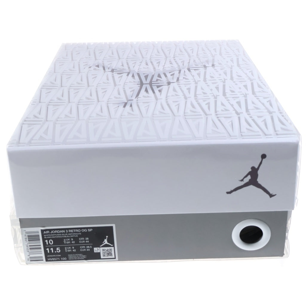 NIKE(ナイキ) ×A MA MANIERE AIR JORDAN 3 RETRO OG SP アママニエール エアジョーダン3 ハイカットスニーカー ホワイト/ブラック US10/28cm HV8571-100