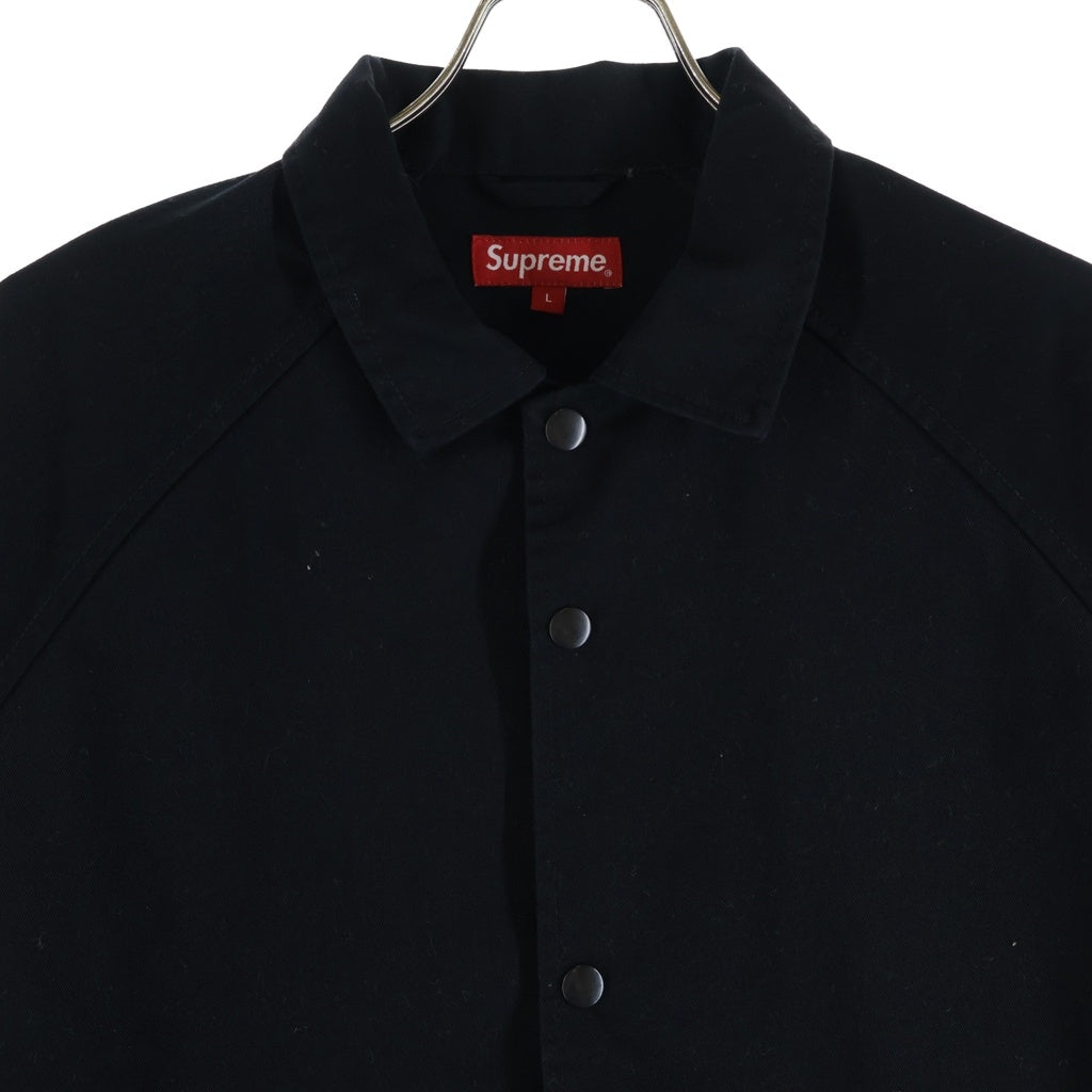 SUPREME(シュプリーム) 20AW ×ANTIHERO Snap Front Twill Jacket アンタイヒーロー バック刺繍ロゴ フロントスナップ ツイルジャケット ワークジャケット ブラック