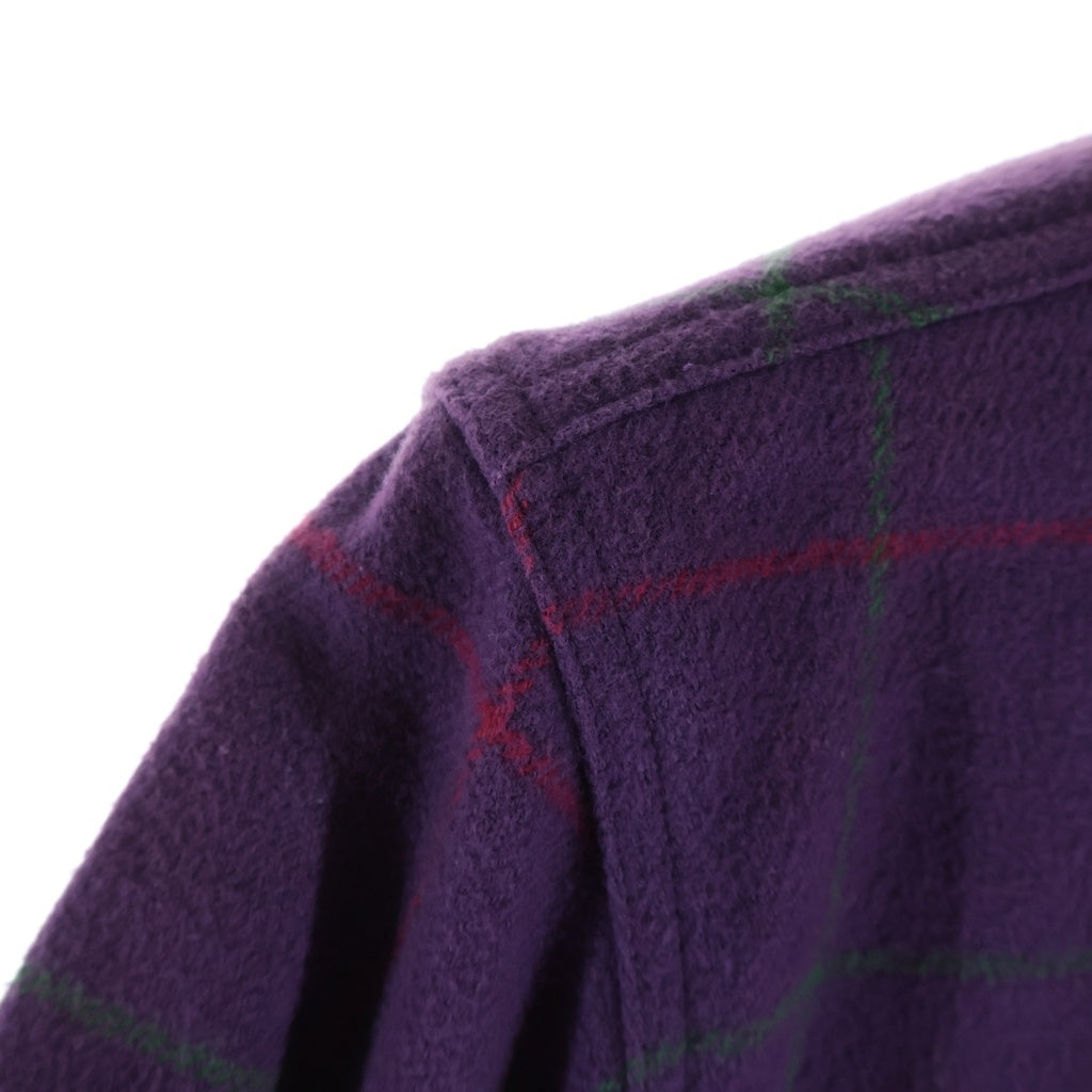 SUPREME(シュプリーム) 12AW Heavyweight Flnnel Windowpane Shirt ヘビーウェイトフランネル長袖シャツ パープル