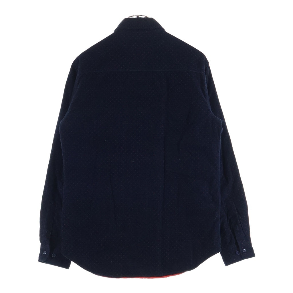 SUPREME(シュプリーム) 13AW Corduroy Polka Dot Quilted Shirt ポルカドット コーデュロイ キルティング 長袖シャツ ネイビー